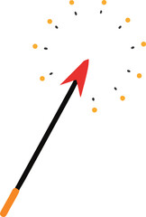 sparklers vector art illustration on white background