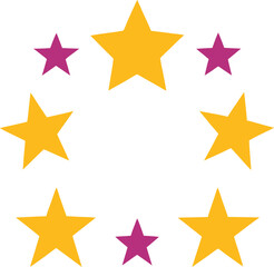 stars border vector art illustration