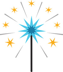 sparklers background vector art illustration