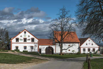 Bauernhäuser in Hollschowitz/Holašovice, Tschechien