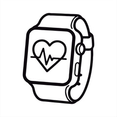 Line Art: Smartwatch for Health and Cardiology Tracking.
