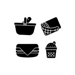 creative details Outline silhouette Picnic icon vector illustration 