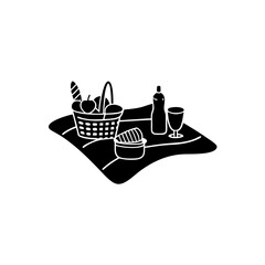 creative details Outline silhouette Picnic icon vector illustration 