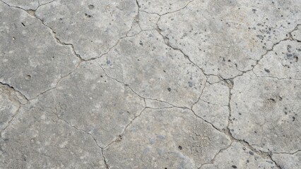 Obraz premium A Close-Up View of Cracked Concrete, Showing the Lines and Texture of the Damaged Surface