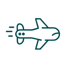 Simple Airplane Line Icon, Travel Concept