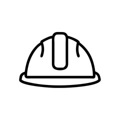 Hard Hat Vector Icon, Safety Helmet Outline