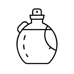 Vintage Canteen Line Art Illustration