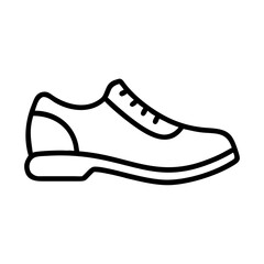 Simple Shoe Outline Icon, Vector Illustration