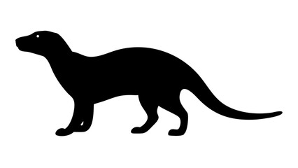 Simple Meerkat Silhouette Vector Graphic