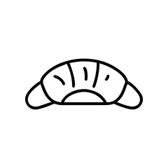 Minimalist Croissant Pastry Outline Illustration