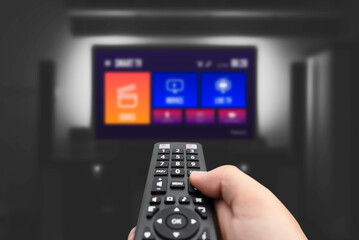 VOD multimedia TV streaming concept