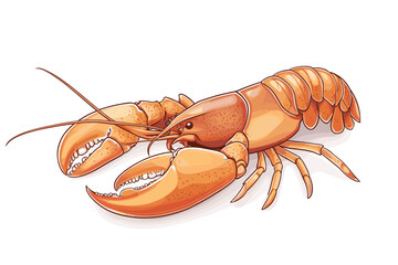 Vibrant Lobster Graphic for Seafood Menu