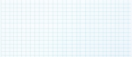 A white blank sheet of graph paper with light blue grid lines, seamless pattern, simple flat illustration style