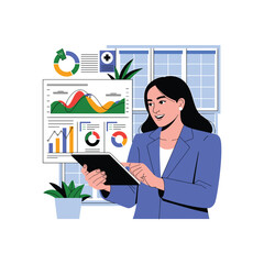 Business And Finance Concepts Vector Illustration