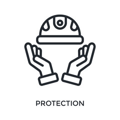Protection Icon Outline Style. Vector Illustration For Graphic Design