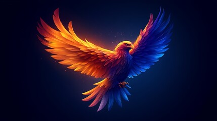 Fototapeta premium Stylized eagle logo premium graphic high resolution photo