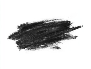 Dark, smudged black mark on white background.  A textured, irregular smear of black pigment