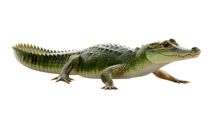 Obraz premium Ancient Predator: A majestic alligator with tough scales and an attentive gaze, captured in stunning detail, embodying the primeval power of the wild.