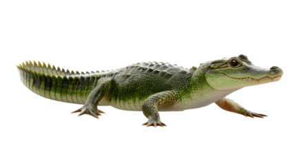 Ancient Predator: A majestic alligator with tough scales and an attentive gaze, captured in stunning detail, embodying the primeval power of the wild.