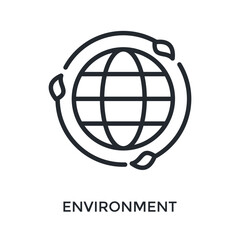 Environment Icon Outline Style. Vector Illustration For Graphic Design
