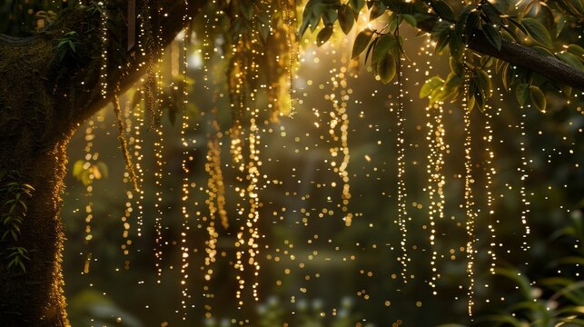 Falling Green code in the matrix style.