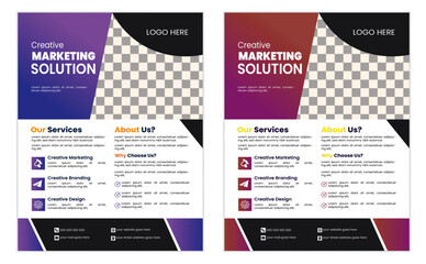 Corporate business flyer vector design template. a4 size modern design with 2 colours and simple best quality corporate design.
