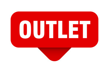outlet sticker. outlet sign on transparent background