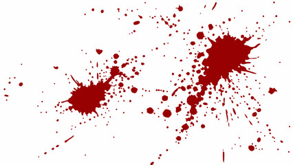 blood stains on white background