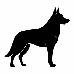 dog vector illustration of a German Shepherd  dog