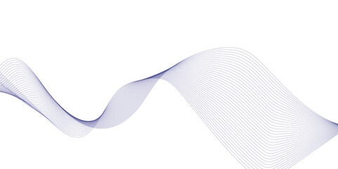 Abstract colorful curved lines on white paper background.