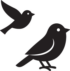 Bird silhouette with white background
