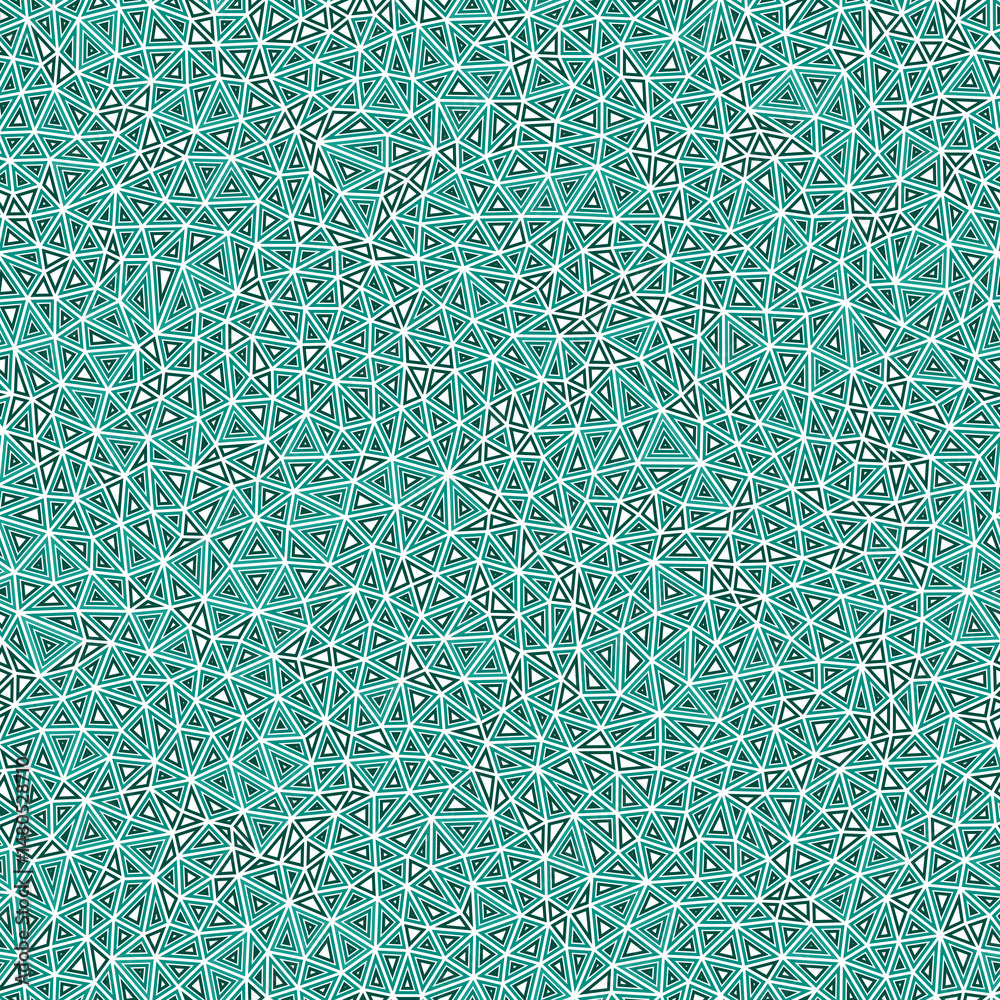 Poster abstract background with geometric mosaic shapes. small triangles size. multiple repeated inner tria