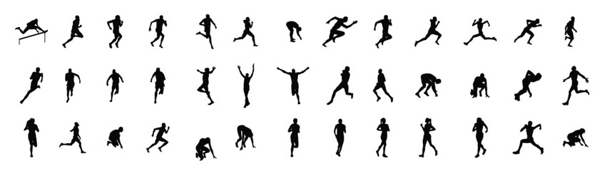 Black Silhouettes Athletes