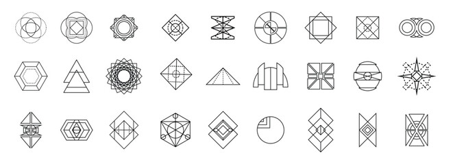 Linear Geometric Abstract Shapes