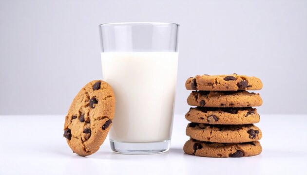 chocolate chip cookies and milk