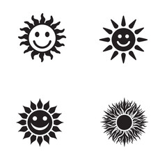 Silhouette sun icon