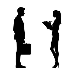 Vector illustration. Silhouette on a white background. Persona.