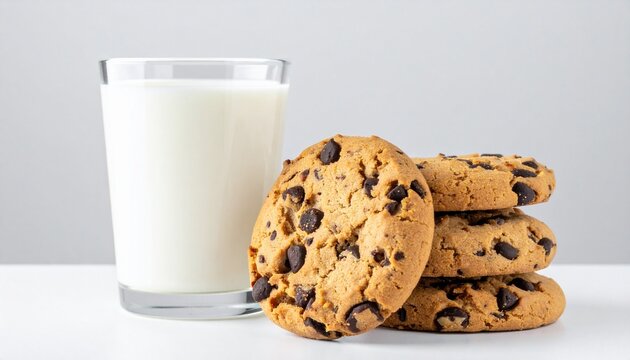 chocolate chip cookies and milk
