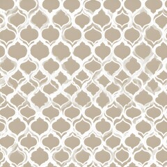 Obraz premium Moroccan Tile Pattern Sandy Beige and Ivory Seamless Texture