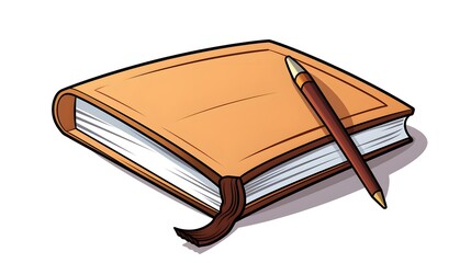 Creative Cartoon Doodle Rule Book Vector Illustration for Educational Purposes