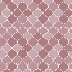 Obraz premium Dusty Rose Moroccan Tile Pattern Seamless Geometric Design