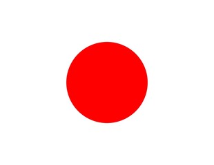 An image of the Japanese national flag portraying a red circular emblem against a white backdrop, symbolizing Japan's cultural harmony and national identity.