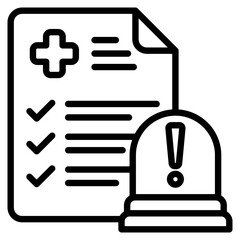 Emergency Alert line icon