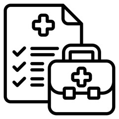 Obraz premium Medicine Case line icon