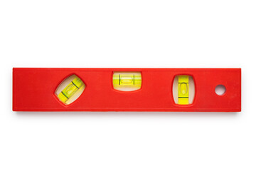 Red Plastic Spirit Level With Multiple Liquid Vials for Accurate Measurements