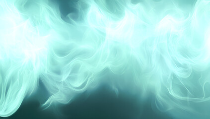 Obraz premium Abstract ethereal background of flowing turquoise and white swirling smoke-like patterns with a soft and dreamy texture