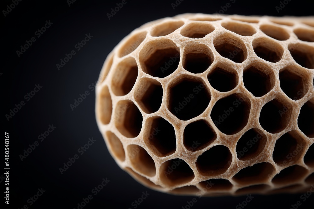 Poster honeycomb structure close up - detailed close-up of a honeycomb structure, showcasing its intricate 
