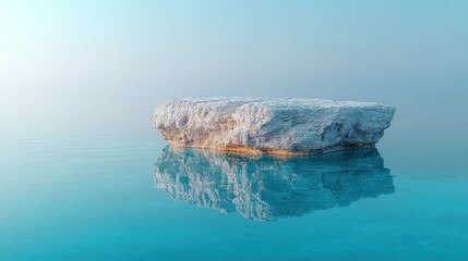 Calm, serene, floating rock