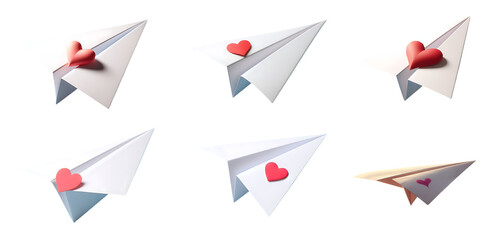 set of red and white paper clips