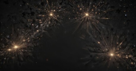 Myriad sparkling stars illuminate an inky black canvas , stars, sparkle